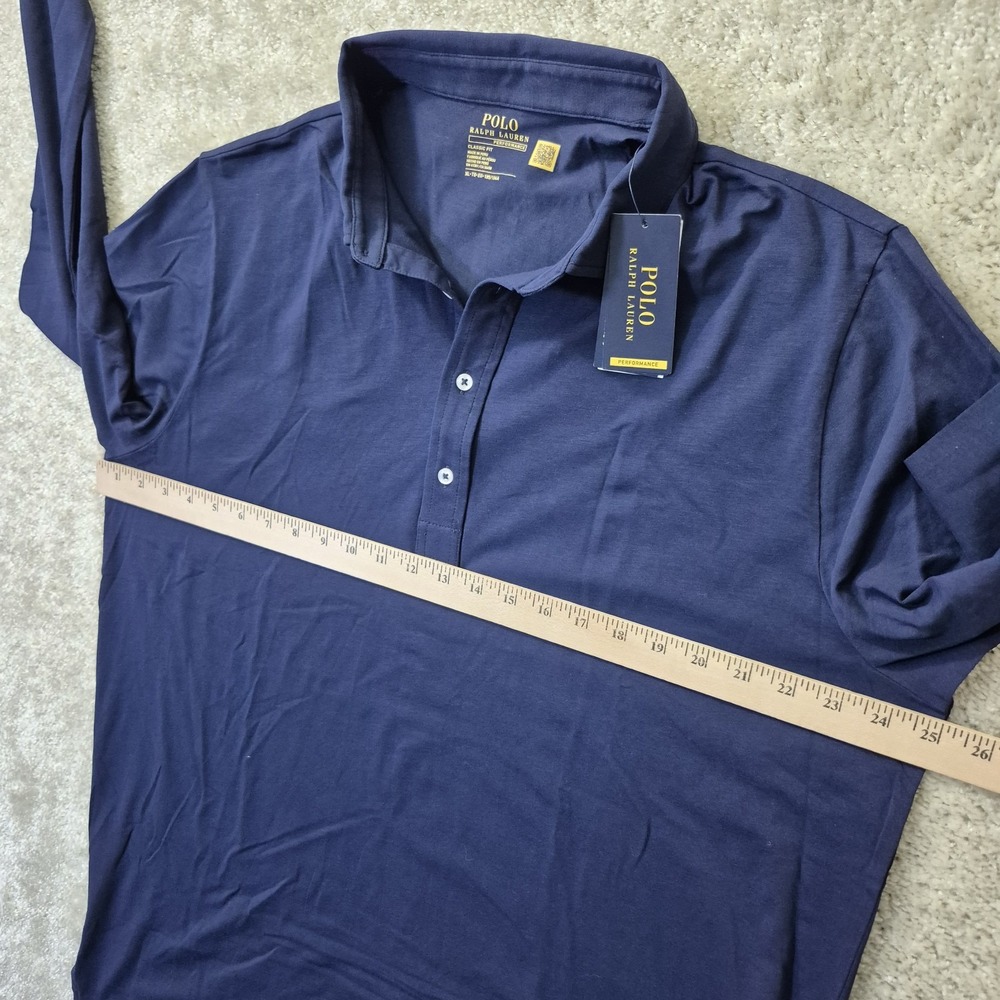 Polo Ralph Lauren Polo Shirt Mens XL Blue Cotton Stretch Golf Preppy Casual USA - Picture 6 of 10